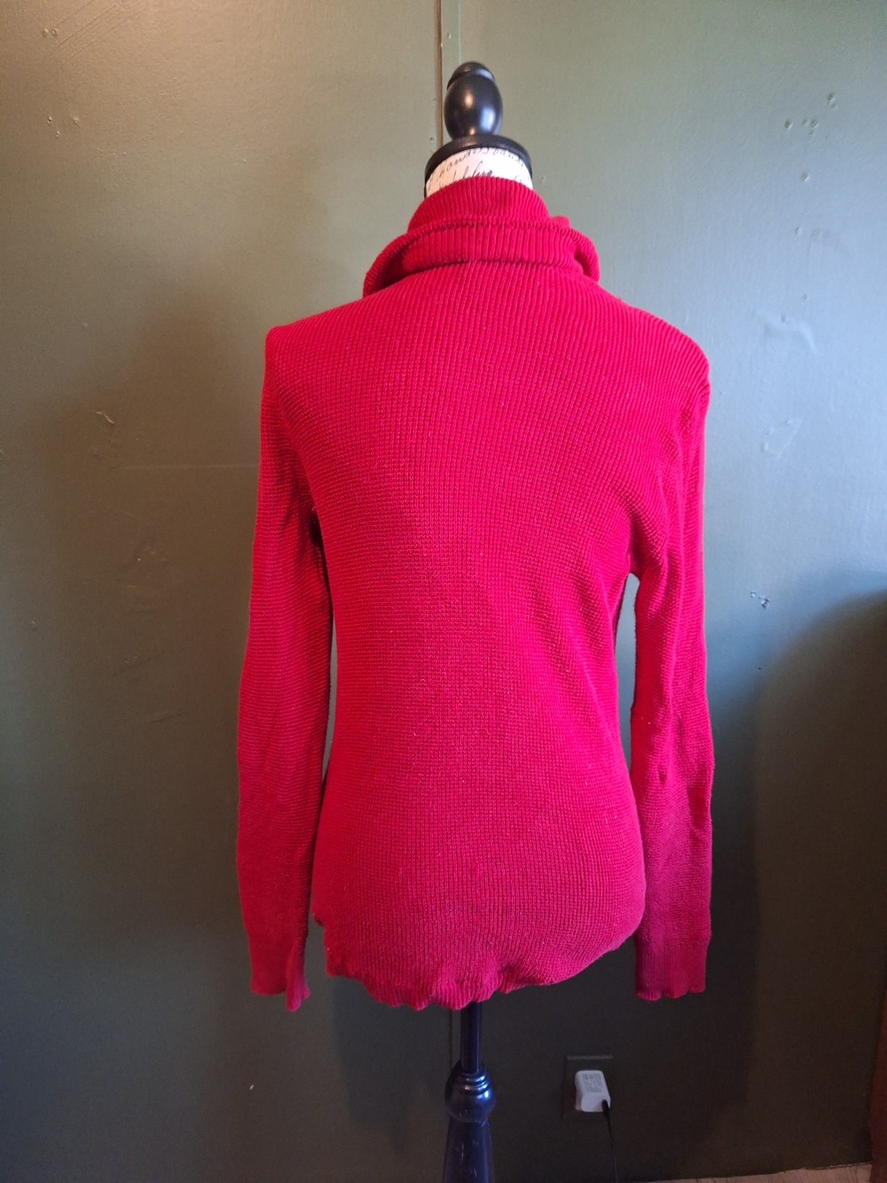 Lauren Ralph Lauren Red Cowl Neck Sweater - Picture 4 of 6